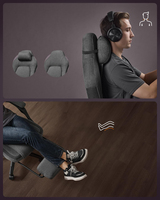 Chaises de bureau confortables à bas prix en provenance de Chine, en tissu gris, ergonomiques, petites, pour le personnel, le travail, les tâches informatiques
