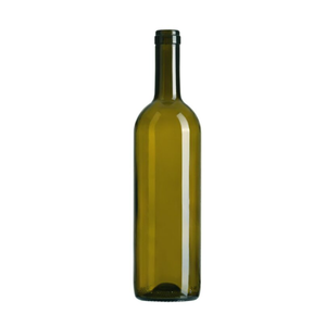 Botellas de vino de vidrio estándar Bordolese BVS de 75cl, color verde UVAG, vidrio de alta calidad - Product Image 1