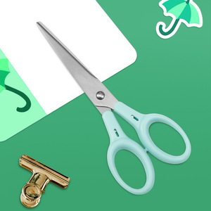 Stainless Steel Office Scissors Straight Head Blue For Home Paper Cutting And Craft DIY - Product Image 4