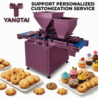 Machine à fabriquer des cupcakes et des biscuits, 300 kg/h, électrique, double buse interchangeable, équipement de boulangerie industriel, ligne de production