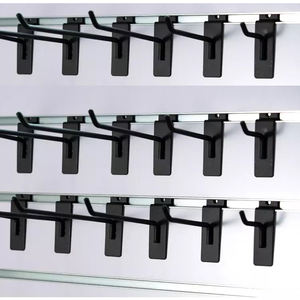 סופרמרקט יחיד חוט slatwall תצוגה אביזרים ברזל ווים מתכת עבור חנות קמעונאות מדפים - Product Image 1