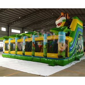 PVC thương mại hupfburg ngoài trời Combo động vật theo chủ đề hổ <span class=keywords><strong>Inflatable</strong></span> nhảy lâu đài sân chơi nhà bị trả lại cho trẻ em bên - Product Image 3