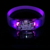 Bracelet LED personnalisé en gros, bracelet lumineux à commande vocale pour les concerts, les événements d'entreprise, les cadeaux promotionnels