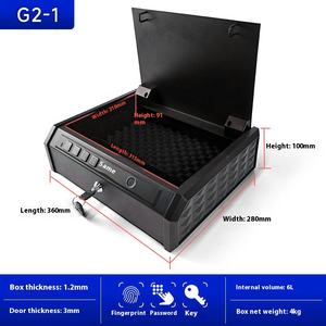 Caja de pistola portátil para el hogar y el <span class=keywords><strong>coche</strong></span> con llave Cerradura digital electrónica <span class=keywords><strong>Seguro</strong></span> Huella digital Contraseña Pistola <span class=keywords><strong>Seguro</strong></span> Accesorio - Product Image 5