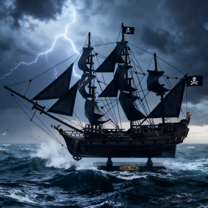 Modelo de Barco Pirata Perla Negra al por Mayor, Decoración Náutica para el Hogar, Barco Holandés Volador Hecho a Mano, Decoración Costera, Maqueta de Barco - Product Image 6