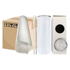 Nouveau style – Gobelet isotherme droit en acier inoxydable 304, blanc brillant, à bord plat, 20 oz - Product Image 1