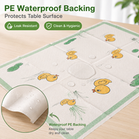 Napperon jetable pour enfants, 40 cm de large, longueur et logo personnalisables, qualité alimentaire, adhésif, pour voyage, fourni par l'usine