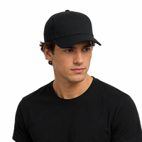 Gorra de Béisbol de 5 Paneles, Perfil Alto, 100% Algodón, Estructurada, Deportiva, Costuras Premium, Diseño Liso, para Uso Casual al Aire Libre, Unisex