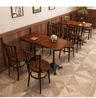 holzrestaurantmöbel esstisch und stühle rundtisch café restaurant esstisch quadratischer tisch und stuhl café tische
