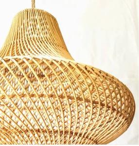 Luminaire suspendu rond en bambou de style ferme asiatique antique - Product Image 4