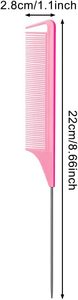 Venta Directa de Fábrica, Peine Antiestático Resistente al Calor, Peine de Cola de Rata con Logotipo Personalizado, Peine de Plástico para Peinar, Peine para Salón de Belleza y Barbería - Product Image 2