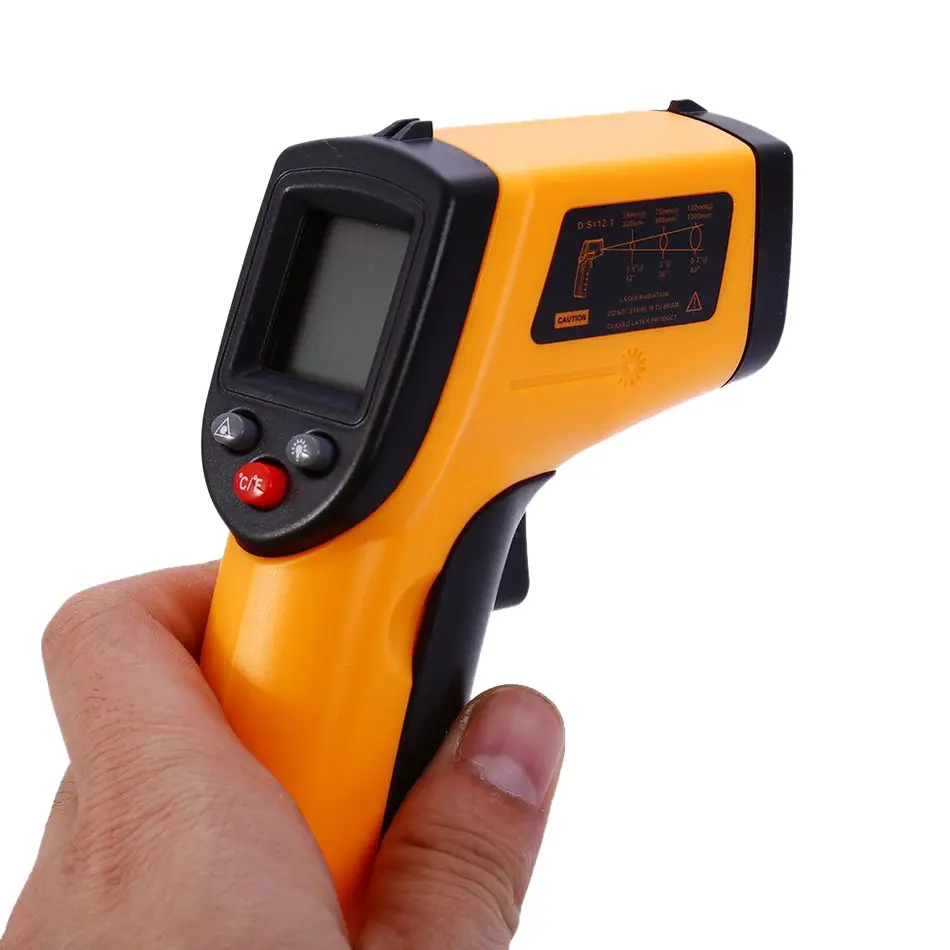 Digital Laser IR Infrared Thermometer Gun Industry temperature measurement IR laser pyrometer meldometer for food steel other