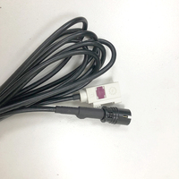Fakra konektor RF ke Female Raku 2 Terminal HF RG174 kabel koaksial