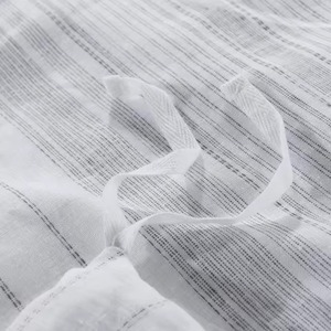 Set di Biancheria da Letto per Adulti in Lino a 3 Pezzi con Stampa Geometrica a Righe, Resistente e alla Moda - Product Image 3