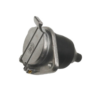 Prise de remorque ronde à 7 broches, femelle, noire, plaquée or, ES2701, connecteur automobile universel - Product Image 2