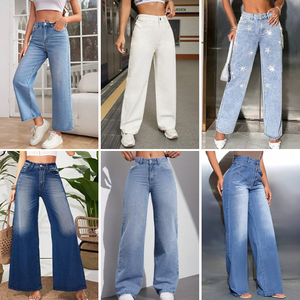 2025 nhà máy giải phóng mặt bằng Hot Bán Stretch Slim Fit jeans của phụ nữ quần đáy chuông thời trang giản dị quần hỗn hợp lô hàng - Product Image 6