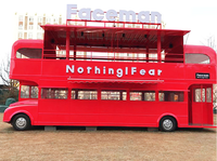 Bus à étages double pour la vente de nourriture à Londres / Bus mobile de restauration de rue