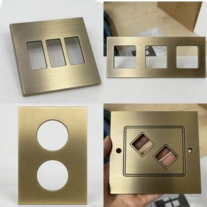 Cache-prises murales en métal, plaques décoratives pour interrupteurs, caches de montage pour interrupteurs électriques, plaques de couverture pour prises murales - Product Image 1