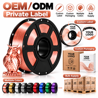 Filamen Printer 3D PETG Metalik Grosir 1.75mm 1KG Rose Gold OEM ODM Produsen Label Pribadi Pasokan Massal