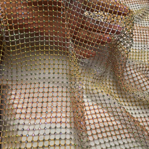 Của phụ nữ Wedding Evening gowns 100% <span class=keywords><strong>polyester</strong></span> Vàng-cam tương phản dệt kim lưới vải AB Rhinestone hot-<span class=keywords><strong>s</strong></span>ửa chữa trang trí - Product Image 2