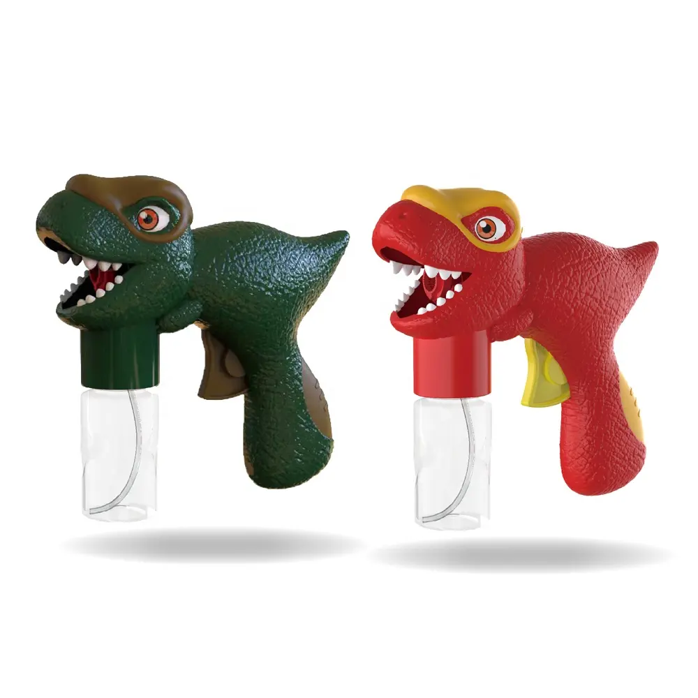 새 항목 2023 두 가지 색상 싼 버블 건 장난감 공룡 버블 머신 여름 비누 물 어린이 거품 불기 게임