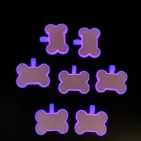 OKSILICONE personalisiertes Haustier Katze Hund Identifikationsetikett Halsband Zubehör glühend im Dunkeln Silikon Haustier-Etikett QR-Code Hundetikett