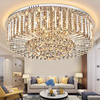 Lustres Modernes Élégants Mini Plafonniers Rond Chromé en Cristal K9 pour Hôtel et Salon