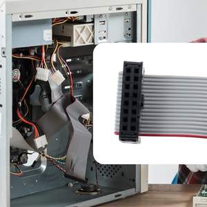 Cable plano IDC de 30 cm y 16 pines, 2,54 mm, doble fila, hembra a hembra, para conector de puerto de pantalla de monitor - Product Image 1