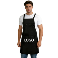 Delantal Impermeable Personalizado con Bolsillos con Cremallera, MOQ Bajo, Adecuado para Trabajos con Bandejas, Personal de Tiendas, Estilistas y Baristas