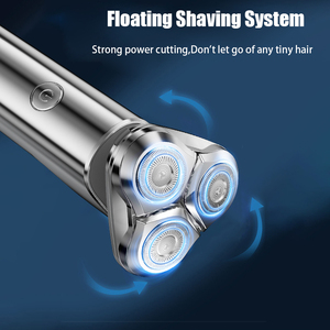 เครื่องโกนหนวดไฟฟ้าแบบโรตารี่สำหรับผู้ชาย รุ่นใหม่ ใบมีดสามใบ จอ LCD ชาร์จไฟได้ กันน้ำ IPX7 ใช้ในบ้านและโรงแรม - Product Image 5