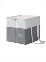 Boîte de rangement pour linge sale avec couvercle anti-poussière et plaque de support, avec poignée, adaptée au buanderie.