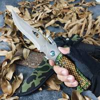 Couteaux de chasse tactiques EDC de survie en plein air, lame fixe en acier inoxydable, avec étui, épaisseur 3 mm