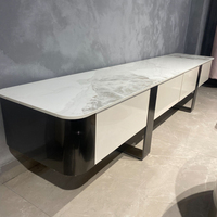 Meuble TV blanc pour salon avec tiroirs de rangement, console multimédia moderne de luxe, support de table TV