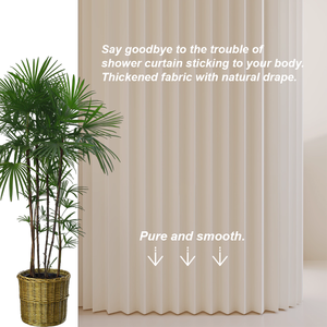 Ensemble de rideaux de douche magnétiques pliables Invisifold avec anneaux et tringle en U pour <span class=keywords><strong>baignoire</strong></span> d'angle, classique et étanche - Product Image 3