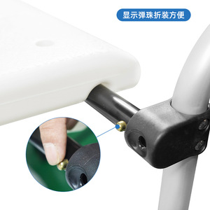 Shower <b>Chair</b> With <b>Commode</b> Seat Foldable Aluminum Alloy Non Slip Stool For Seniors Bathroom Safety Equipment - Product Image 5