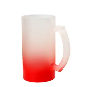 Thăng Hoa Frosted Tùy Chỉnh 16 OZ Gradient Glass Bia Mug Quảng Cáo Khuyến Mãi Bia Mug