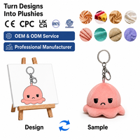 Créez votre propre design pour un animal en peluche personnalisé avec logo, mascotte pieuvre en peluche, cadeau promotionnel pour marque