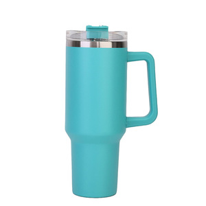 Cốc cách nhiệt bằng thép không gỉ 40oz có tay cầm chống trầy xước và ống hút - Product Image 2