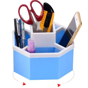 Support de stylo rotatif, 1 pièce, support en plastique, organisateur de bureau, approvisionnement d'usine