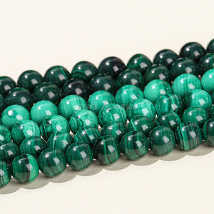 Perle Rotonde Sciolte di <span class=keywords><strong>Malachite</strong></span> <span class=keywords><strong>Verde</strong></span> Naturale, Giada Africana e <span class=keywords><strong>Pietra</strong></span> Sangue di Drago, Filo di Perle Minerali Yaowang per Creazione Gioielli Fai da Te - Product Image 4