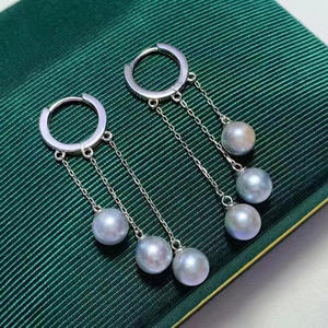 Accesorios de Plata S925 para Perlas DIY, Soporte Hueco para Perlas, Hebilla para Oreja con Perlas de 5-8mm, 21754 para Pendientes de Perlas - Product Image 2