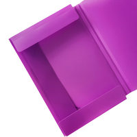 Boîte d'organisation de dossier de documents A4 en plastique personnalisé avec corde élastique Durable pratique pour le classement des ZM-EB002 Zhanma