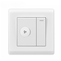 Norme britannique 4 gangs 1 voie 2 voies interrupteur ignifuge PC panneau prise de courant 10A 250V panneau d'interrupteur mural électrique