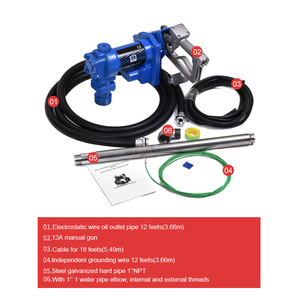 <span class=keywords><strong>Pompe</strong></span> de transfert de carburant diesel électrique robuste en fonte 1/4 CV 12V 24V <span class=keywords><strong>avec</strong></span> buse manuelle - Product Image 4