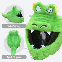 Masque de protection pour casque de moto coupe-vent et respirant, motif crocodile vert amusant, accessoire de motard pour sports et fêtes, vente chaude