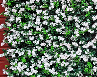 Panneaux de clôture de feuille verte de plante artificielle extérieure de vente chaude haie d'herbe réaliste pour le mur vert de paysage