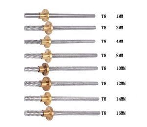Offre Spéciale Vis trapézoïdale filetée T8 en laiton pour imprimante 3D, filetage 8mm, roulement à billes, garantie 1,5 an CN;JIA - Product Image 1