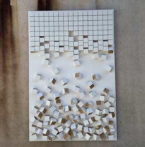 Handmade Modern Luxury <b>Still</b> <b>Life</b> 3D Wood Block Wall Art Green Stylish Home Decorative <b>Painting</b> Living Room Art Deco Wedding - Product Image 4