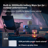 Projecteur d'extérieur portable 4k Smart Android 11 avec batterie intégrée 30000mAh Projecteur vidéo rechargeable 260 ANSI