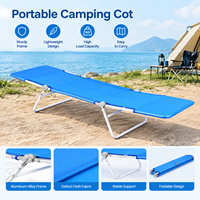 AeroMara Lit pliant d'extérieur personnalisé à trois sections, fauteuil de loisirs, chaise pliante simple, chaise longue de bureau, lit de camping, capacité 50 kg
